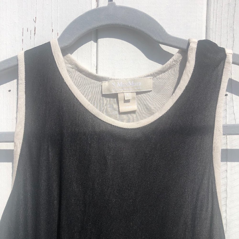 S' Max Mara Mesh Overlay Racerback Tank Top - Picture 2 of 7